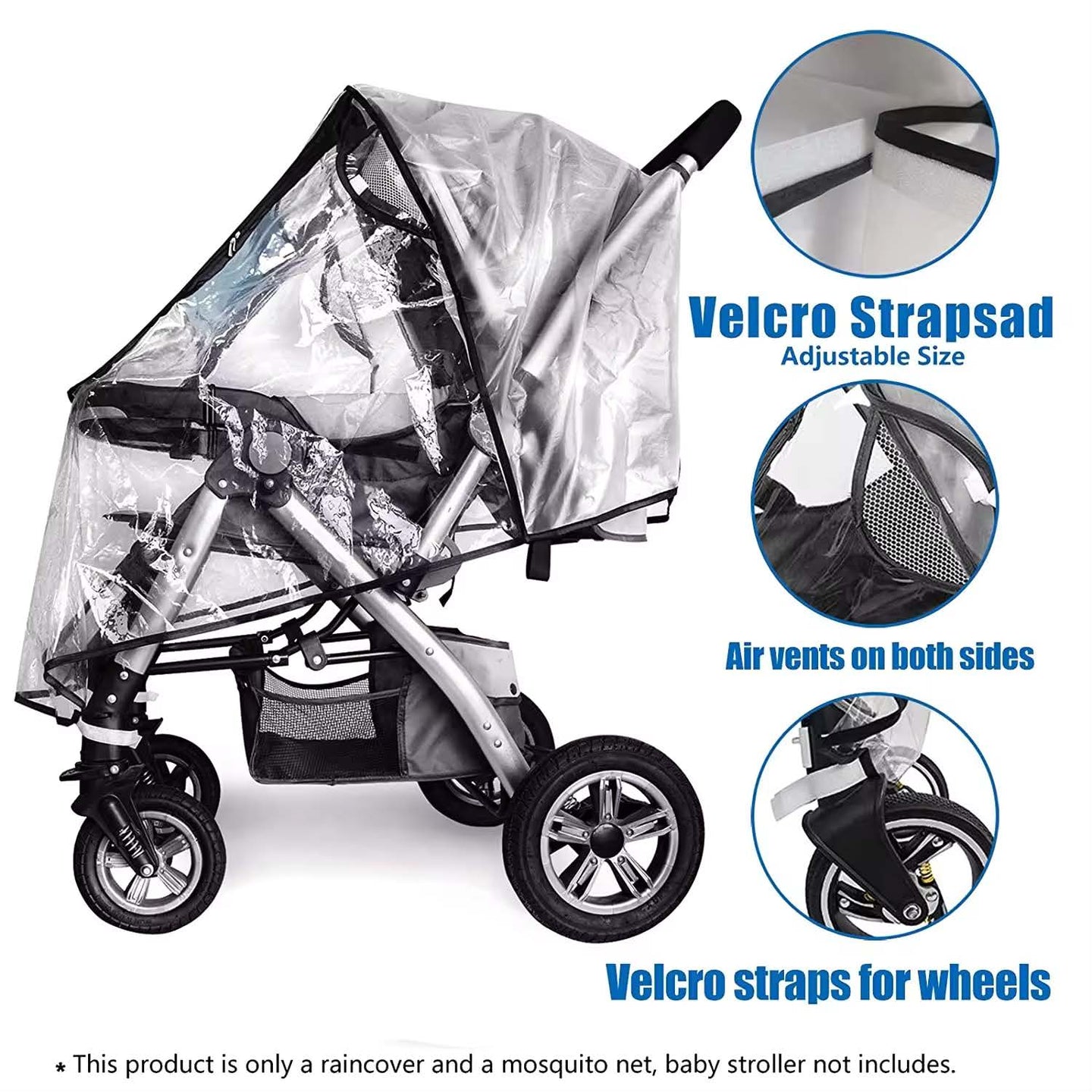 BABYDISE Stroller Rain Cover Weather Shield